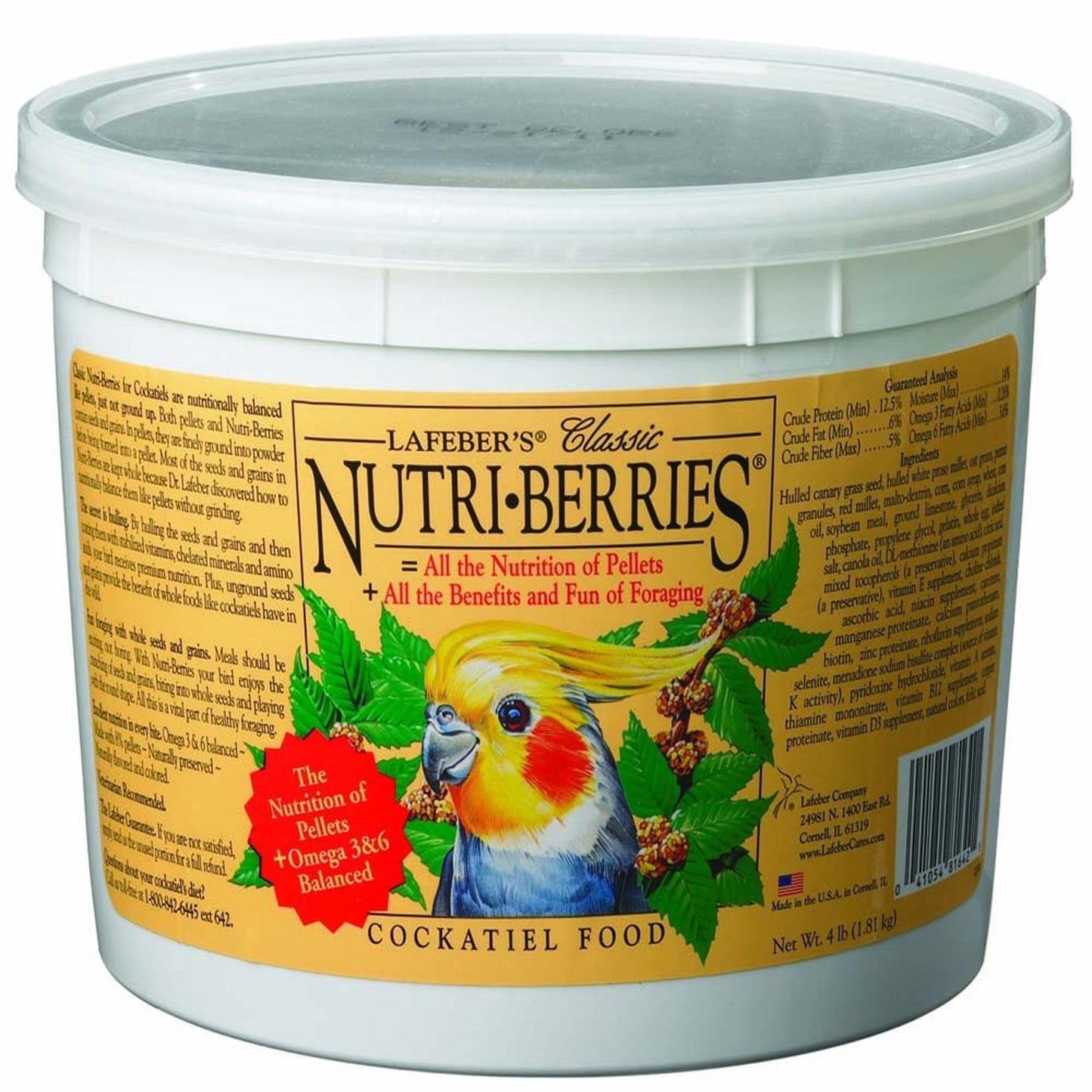 Lafeber Company Classic Nutri-Berries Cockatiel Food 4 lb