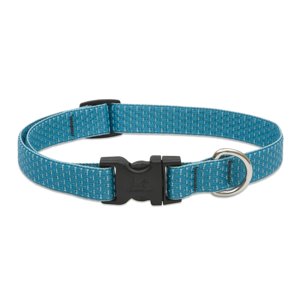 Lupine 36302 ECO Adjustable Collar for Medium Dogs, Tropical Sea, 3/4" x 13-22"