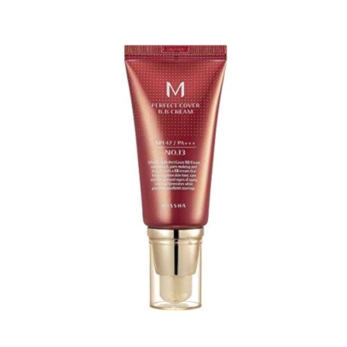 MISSHA M Perfect Cover BB Cream No.13 Bright Beige for Fair Skin SPF 42 PA +++ I Valentines Day Gifts I 1.69 Fl Oz - Tinted Moisturizer for face with SPF