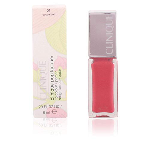 Clinique Lacquer Lip Color Plus Primer, 01 Cocoa Pop, 0.2 Ounce
