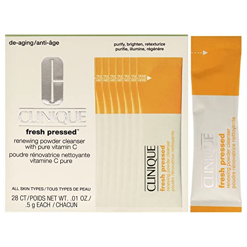 Clinique Fresh Pressed Renewing Powder Cleanser With Pure Vitamin C,28 Count (Pack of 1)