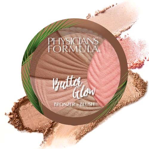 Physicians Formula Butter Glow Bronzer + Blush, Ultra Creamy 2-in-1 Formula, Illuminating & Moisturizing Butter Blend - Healthy Glow