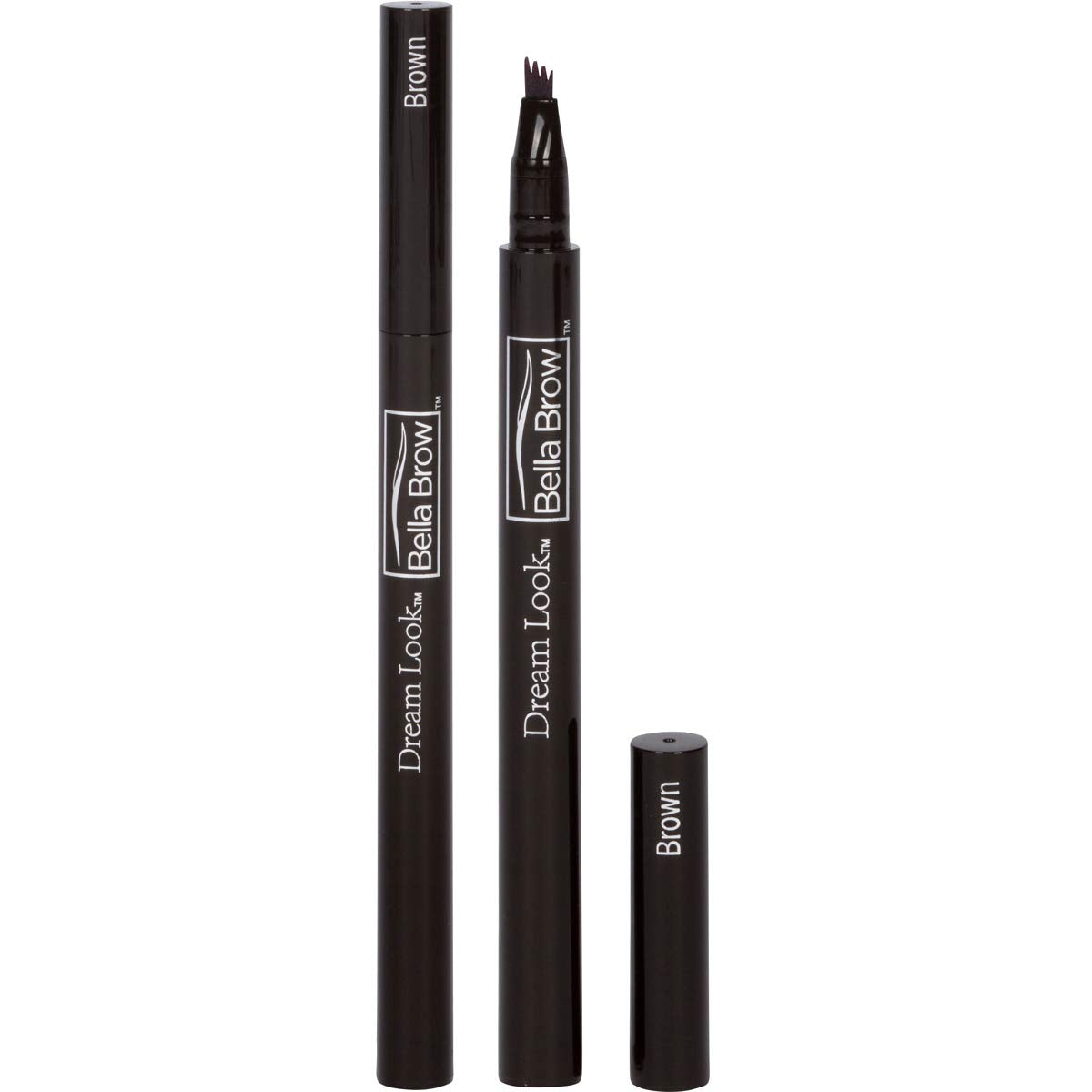 BELLA BROW By Dream Look, Microblading Eyebrow Pen with Precision Applicator (Double Pack - Brown) – As Seen On TV, Natural Looking, Smudge Proof, Waterproof, Long Lasting