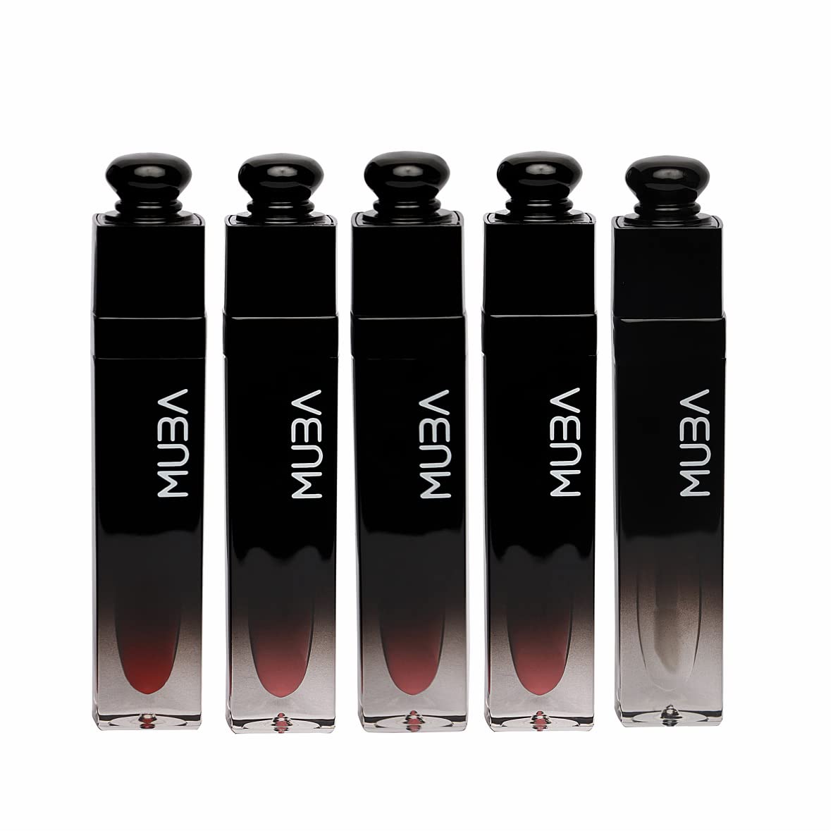 MUBA COSMETICS Matte Liquid Lipstick Set of 5 - Long Lasting Lipstick Sets for Women - High-Pigment Lip Makeup Kit with 5 Non-Stick Lipsticks - Matte Lipstick for Women Makeup Gift Set - Matte Lipstick Set