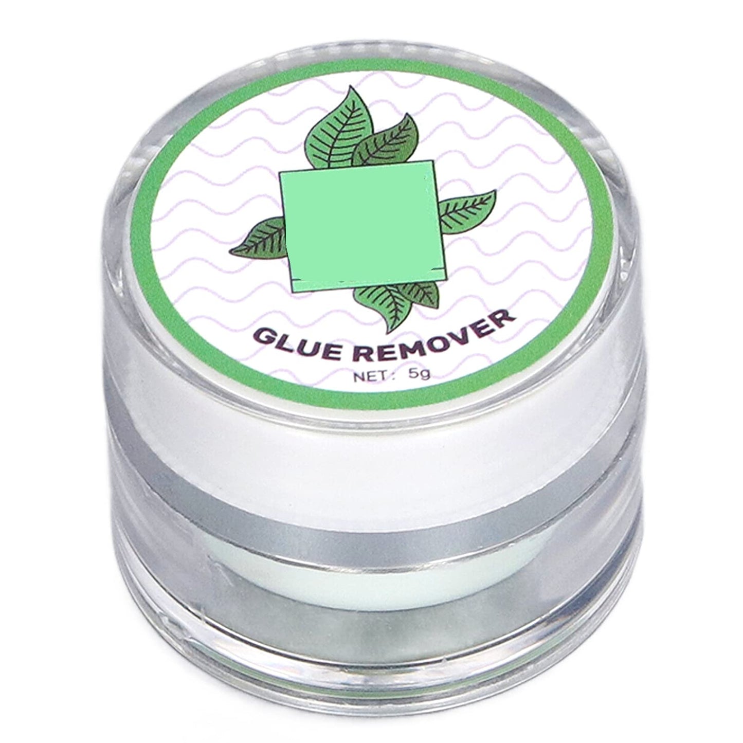 Eyelash Glue Remover Gel Portable Creamy Texture Fast Acting 5g Salon Gentle Eyelash Extension Remover for Sensitive Skin (Light Green)