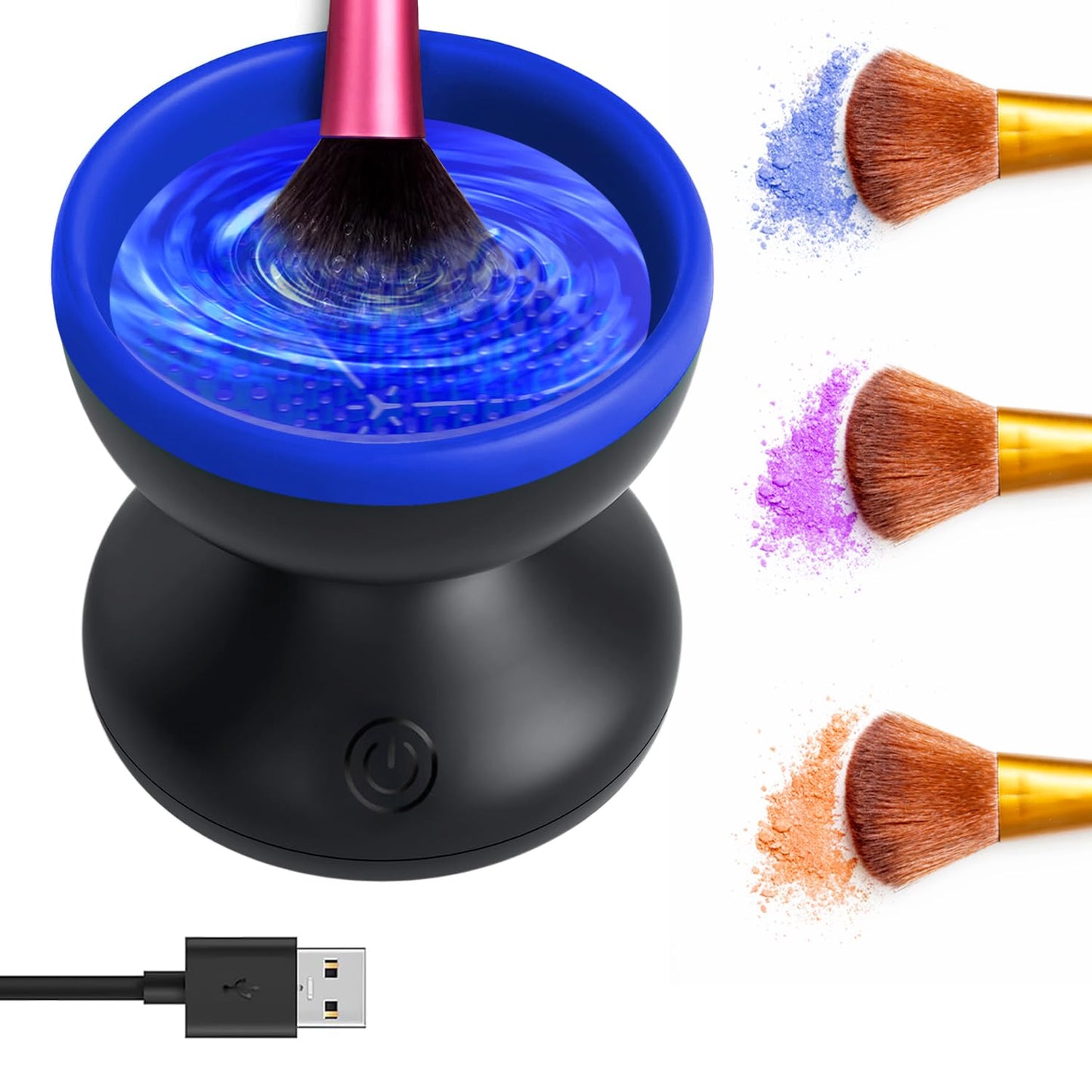 Makeup Brush Cleaner, Electric Makeup Brush Cleaning Machine, USB Automatic Make up Brush Cleaner, Efficient Brush Cleaning Machine, Portable & Convenient, Great Gift for Mom, Wife, Her