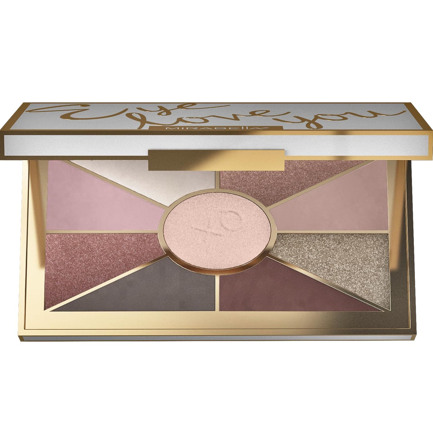 Mirabella Eyeshadow Palette, Romance - Eye Love You Collection, Neutral Ultra-Pigmented Pressed Powders - Matte & Shimmer Colors, Long-Lasting, Blendable & Natural - Paraben & Talc-Free