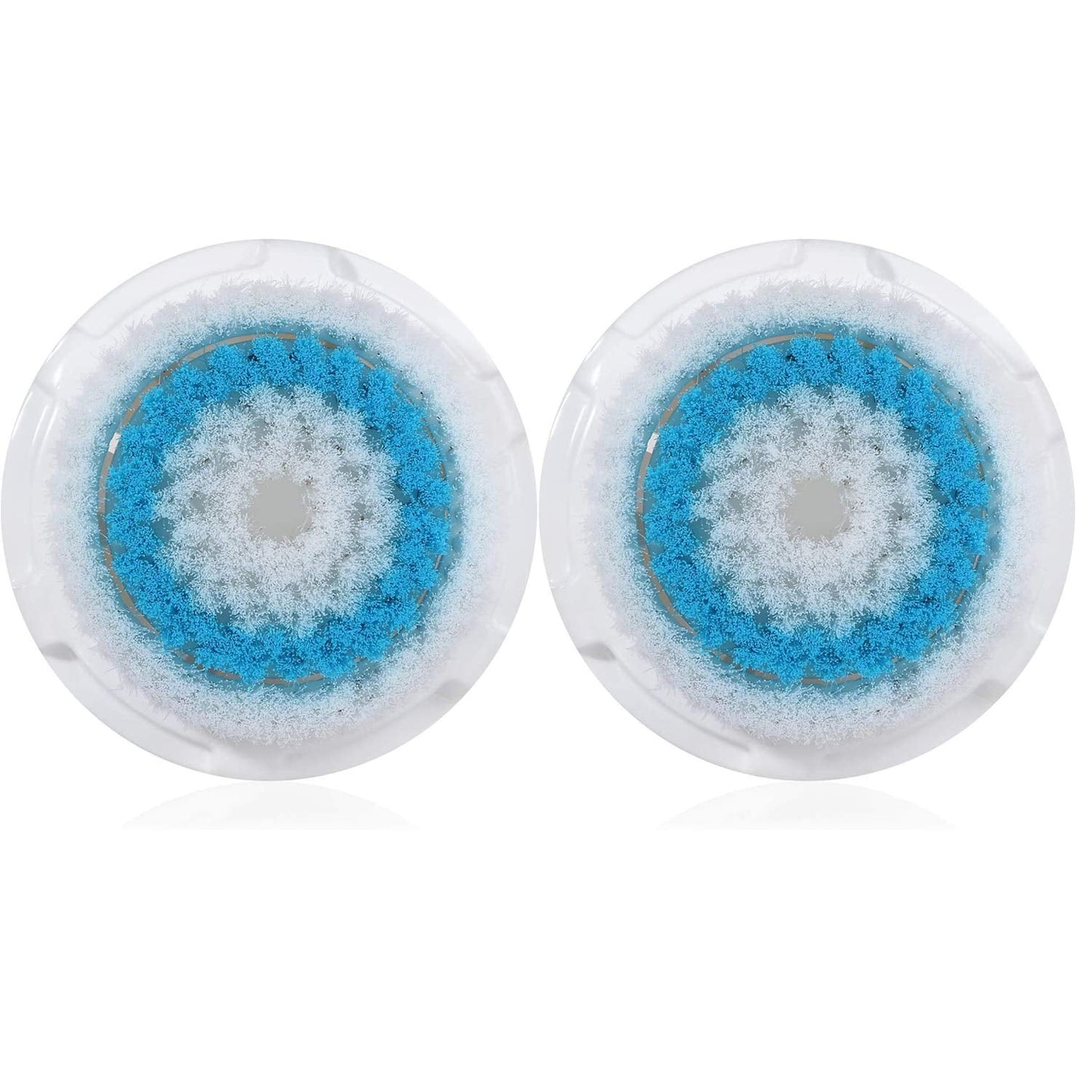 Replacement Facial Cleansing Brush Heads, Facial Cleansing Brush Head, Exfoliator Facial Brush Heads, for Acne Prone, Clogged and Enlarged Pores Sensitive Skins (Blue/2 Pack)