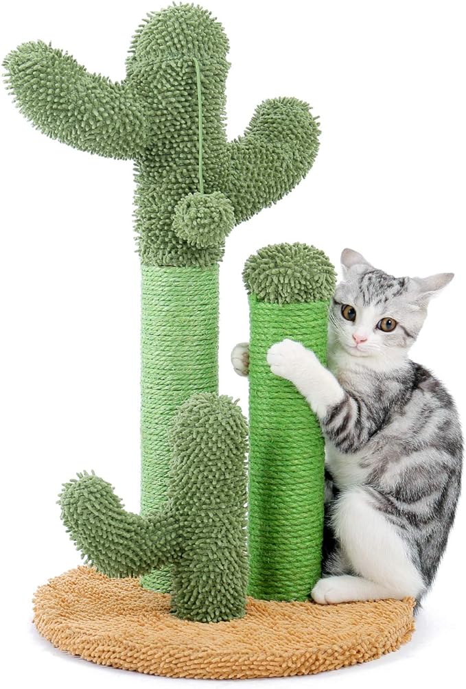 Cat Scratching Post Cactus Cat Scratcher Featuring with 3 Scratching Poles