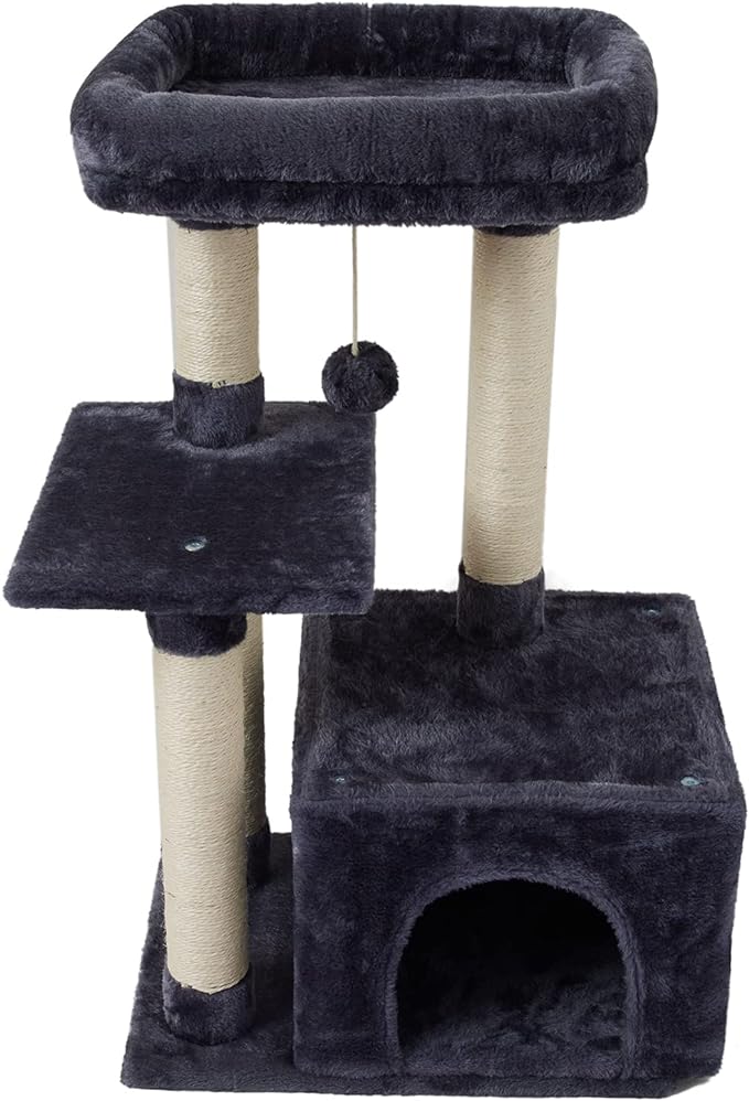 Cute Cat Tree Kitten Cat Tower for Indoor Cat Condo Sisal Scratching Posts with Jump Platform