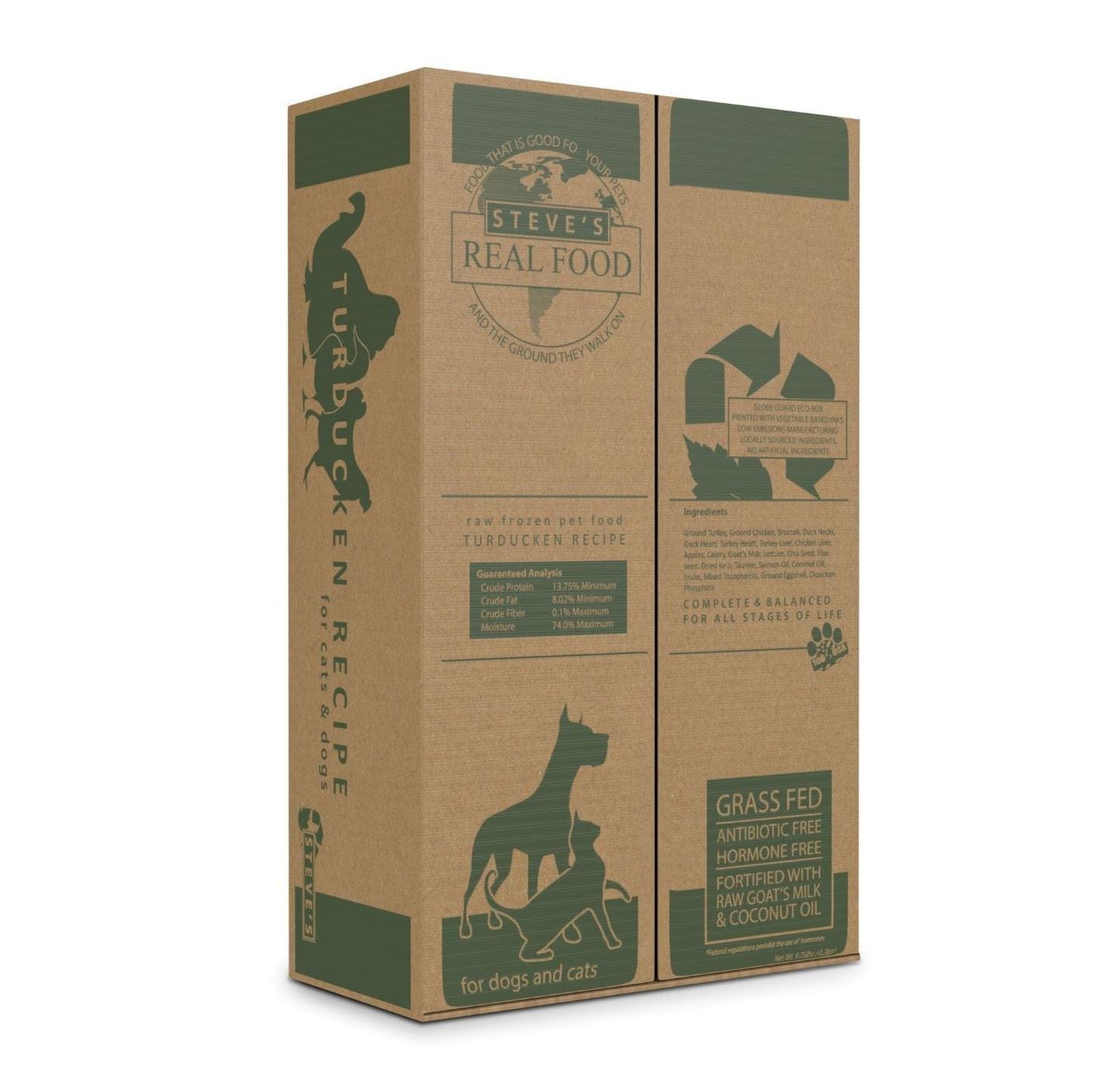 Steve's Real Food Raw Frozen Turducken Diet Food for Dogs & Cats