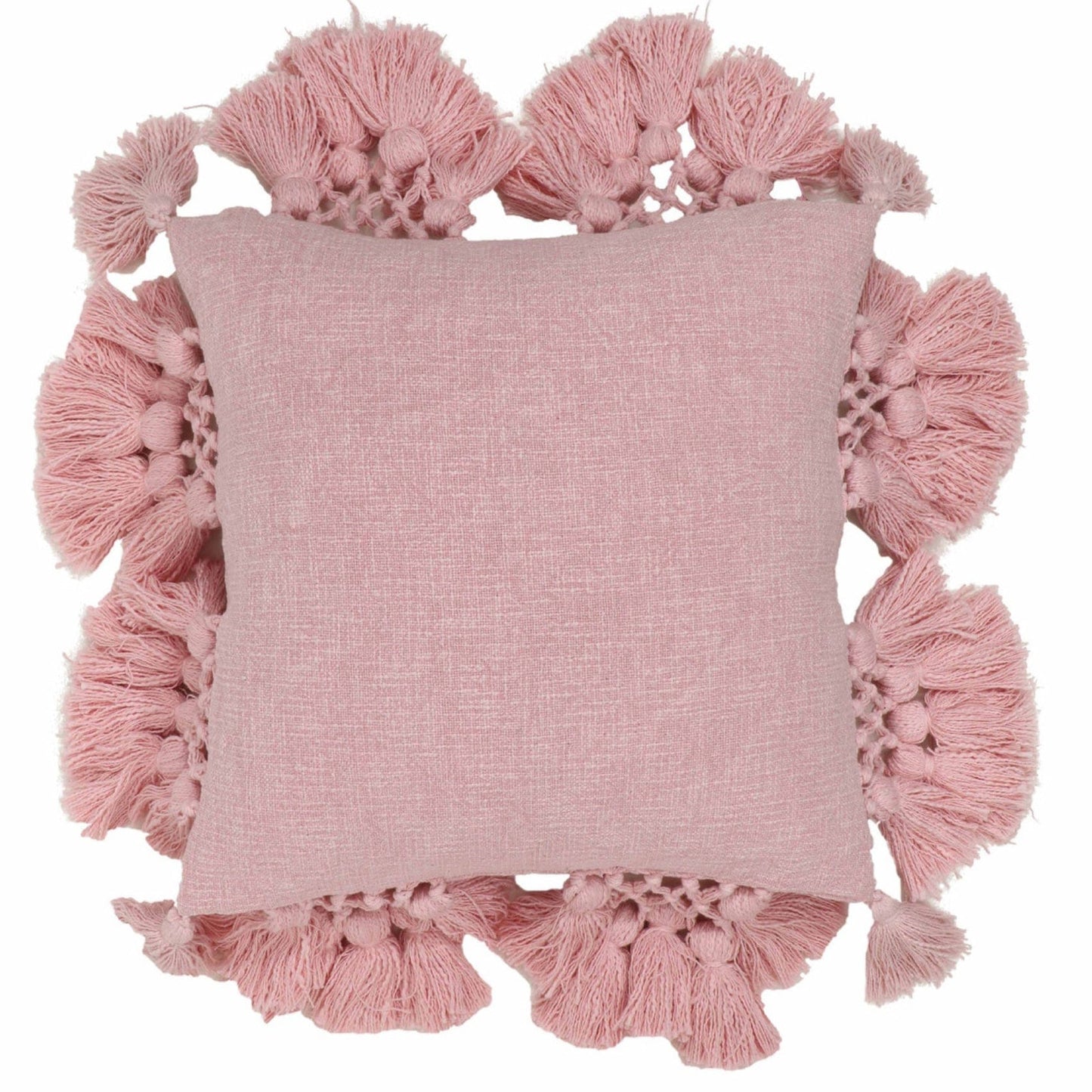 Candelabra Home Stone Washed Cotton Tasseled Pillow Pillow & Decor TOV-C18588