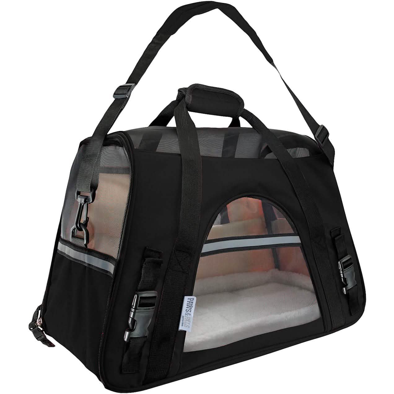 Paws & Pals Black Pet Carrier Large