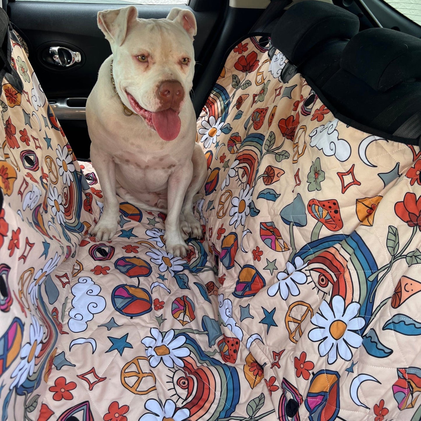 Peace And Love Dog Car Seat Covers