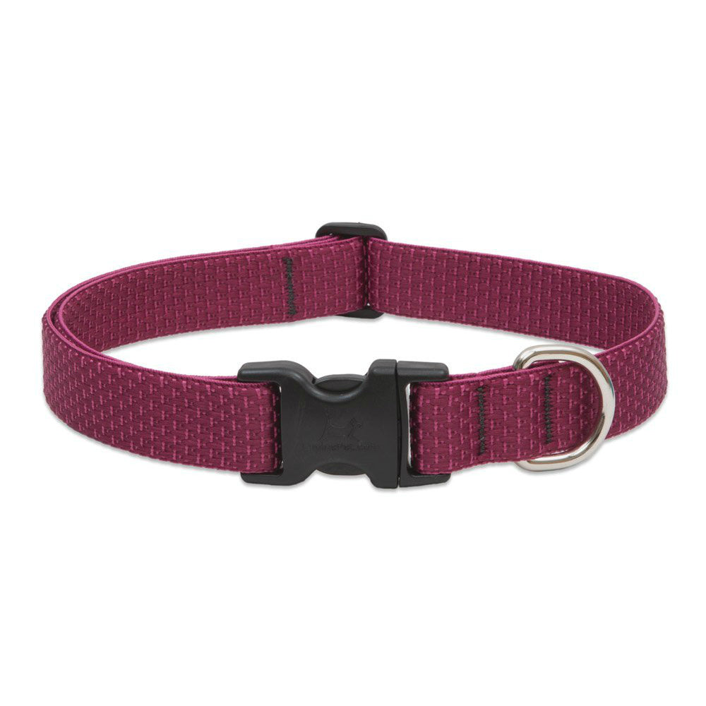 Lupine 36953 ECO Adjustable Collar for Large Dogs, Berry Pattern, 1" x 16-28"