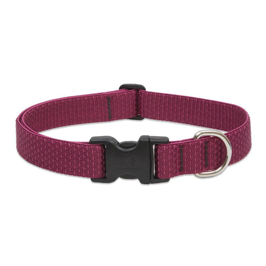Lupine 36953 ECO Adjustable Collar for Large Dogs, Berry Pattern, 1" x 16-28"