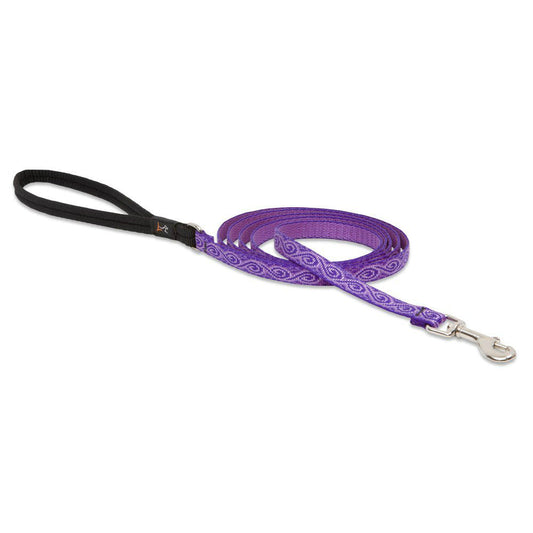 Lupine 96939 Originals Padded Handle Small Dog Leash, Jelly Roll, 1/2" x 6'