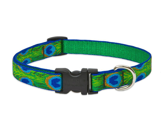 Lupine 32601 Originals Adjustable Collar for Small Dogs, Tail Feathers, 3/4"x9-14"