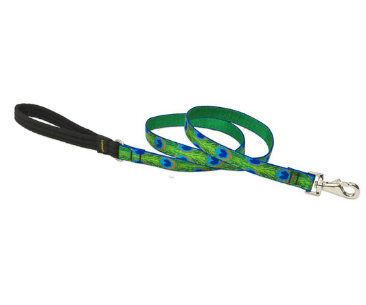 Lupine 32609 Originals Padded Handle Medium Dog Leash, Tail Feathers, 3/4" x 6'