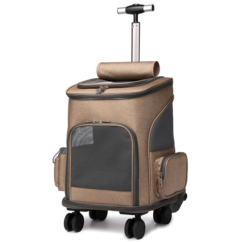 Portable Wheel Trolley Pet Bag