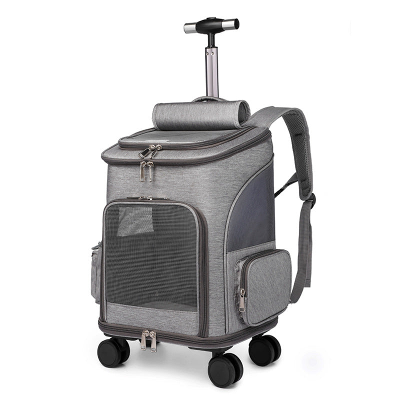Portable Wheel Trolley Pet Bag