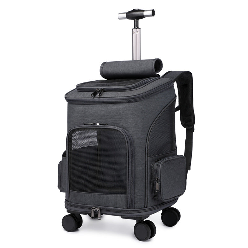 Portable Wheel Trolley Pet Bag