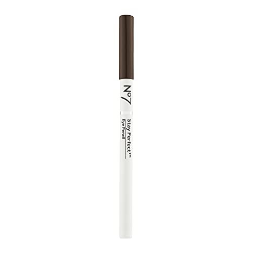 No7 Stay Perfect Amazing Eye Pencil - Brown - Precision Tip Pencil Eyeliner for Silky, Effortlessly Smooth Texture - Up to 12 Hrs of Long Wearing, Waterproof Pigment (1g)