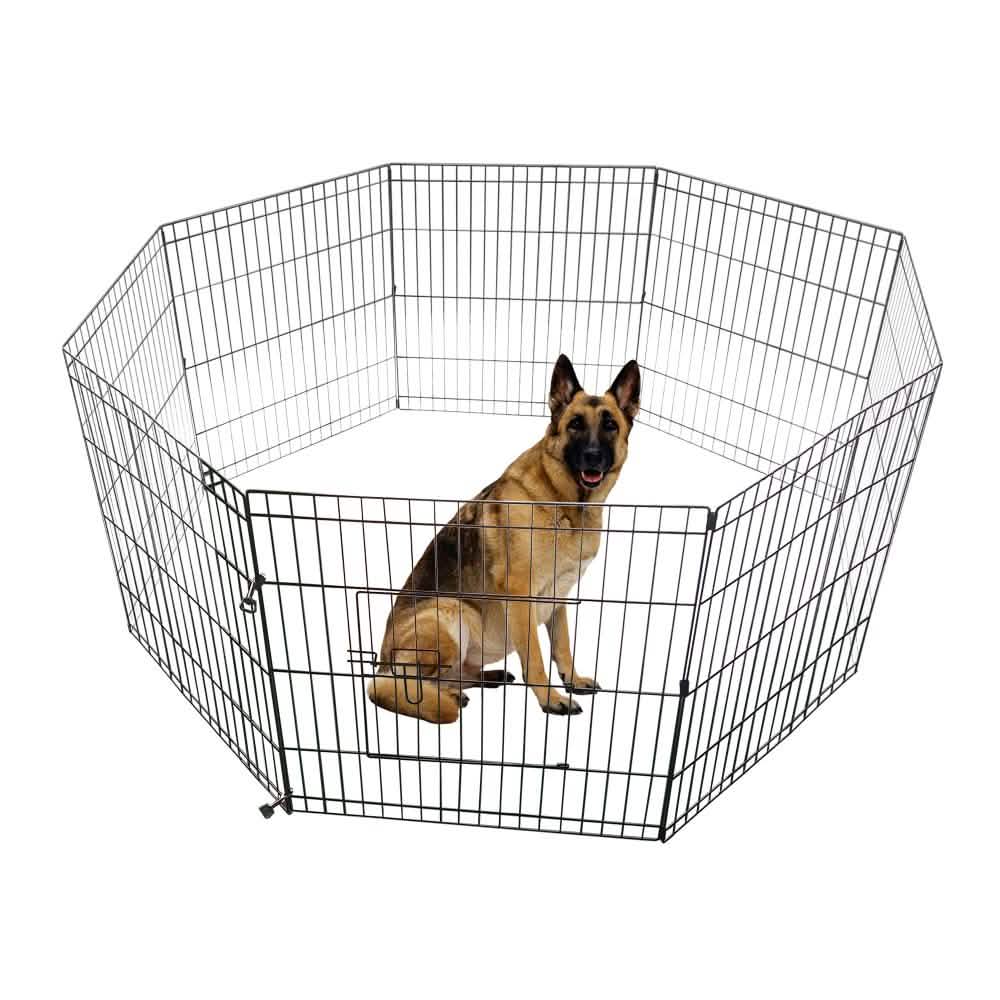 24" Tall Wire Fence 8 Panel Pet Folding Metal Play Pen