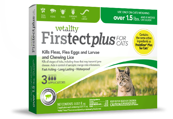 Vetality Firstect Plus Monthly Topical Flea and Tick Treatment for Cats