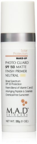 M.A.D SKINCARE SOLAR PROTECTION: Photo Guard SPF 50 Matte Finish Primer: Neutral - 30g