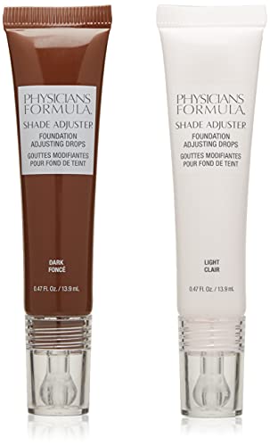 Physicians Formula Shade Adjuster– Foundation Adjusting Drops PF11038 Light & Dark, 0.47 Ounce (Pack of 2)