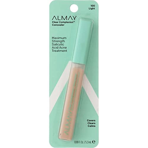 Almay Clear Complexion Concealer Corrector, Light [100], 0.18 oz (Pack of 3)