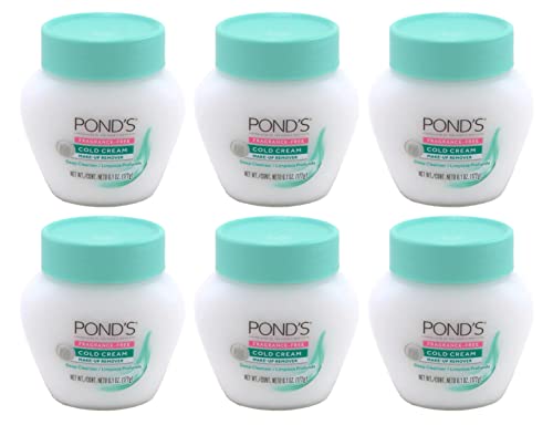 Pond's Cold Cream Make-Up Remover Fragrance-Free 6.1 Ounce (6 Pack)