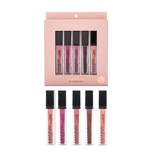 Manna Kadar Full Size Liplocked Priming Gloss Stains Set, Multi-Colored, 5 Count