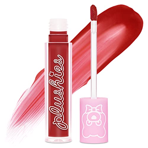 Lime Crime Plushies Soft Matte Lipstick, Jam (Deep Red) - Blackberry Candy Scent - Plush, Long Lasting & High Comfort for All-Day Wear - Talc-Free & Paraben-Free