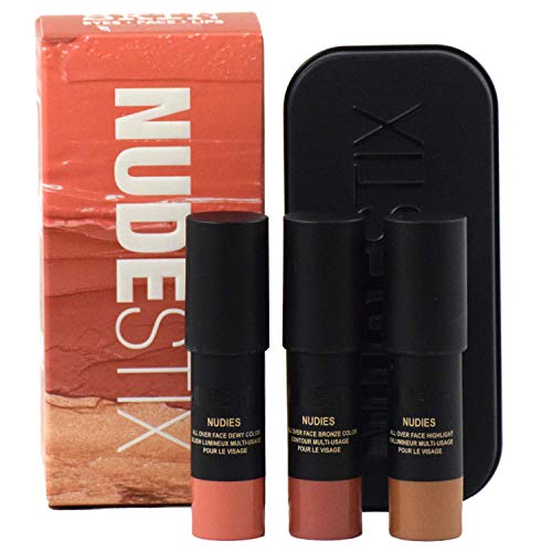 Nudestix Mini Nude Skin Kit 3-Piece Set (Includes: Nudies All Over Face Color Bronze + Glow, Nudies Matte Blush & Bronze, Nudies Bloom All Over Dewy Color)