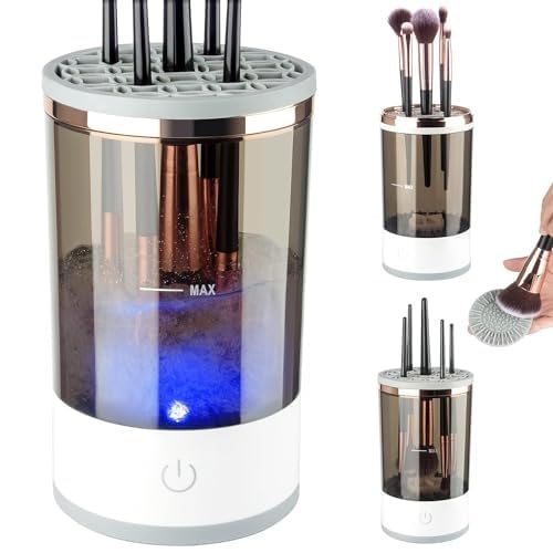Electric Makeup Brush Cleaner, Makeup Brush Cleaner Machine, Makeup Cleaner, Brush Cleaner Fit for All Size Makeup Brush, Cosmetic Brush Cleaner, Beauty Tools, Great Gift for Her, Women, Girlfriend