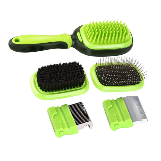 5-in-1 Pet Brush Set Pet Grooming Shedding Massage Combs