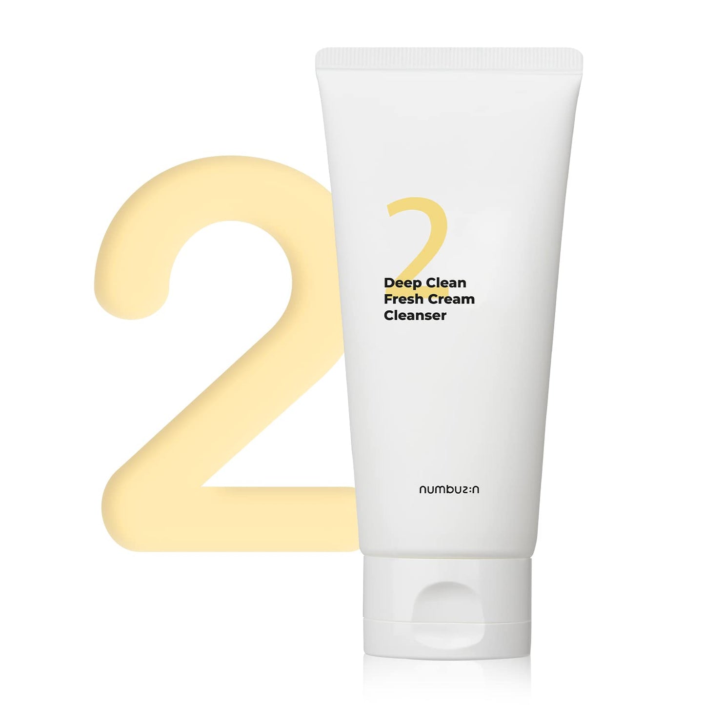 numbuzin No.2 Deep Clean Fresh Cream Cleanser | Face Wash, Rich Foam, Natural Cleansing Ingredients | Korean Skin Care for Face, 4.05 fl oz