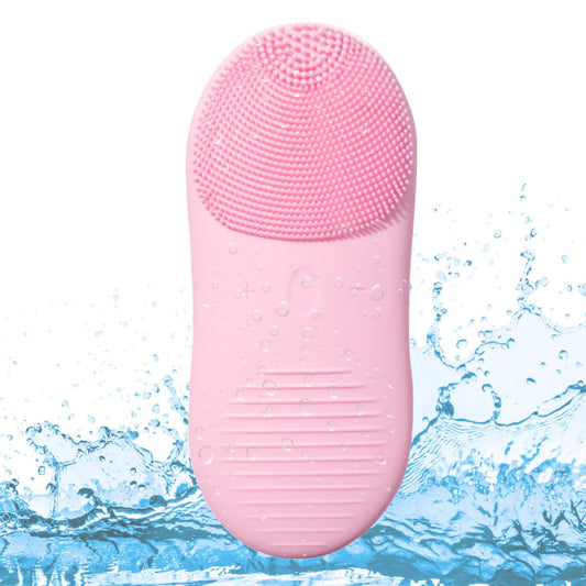 PRAIMY Peony Silicone Face Cleansing Brush, Gentle Exfoliating Scrubber and Massager, Skin Care Tool for Reducing Blackheads, Makeup Remover, Deep Pore Cleaner for Normal and Sensitive Skin, Pink