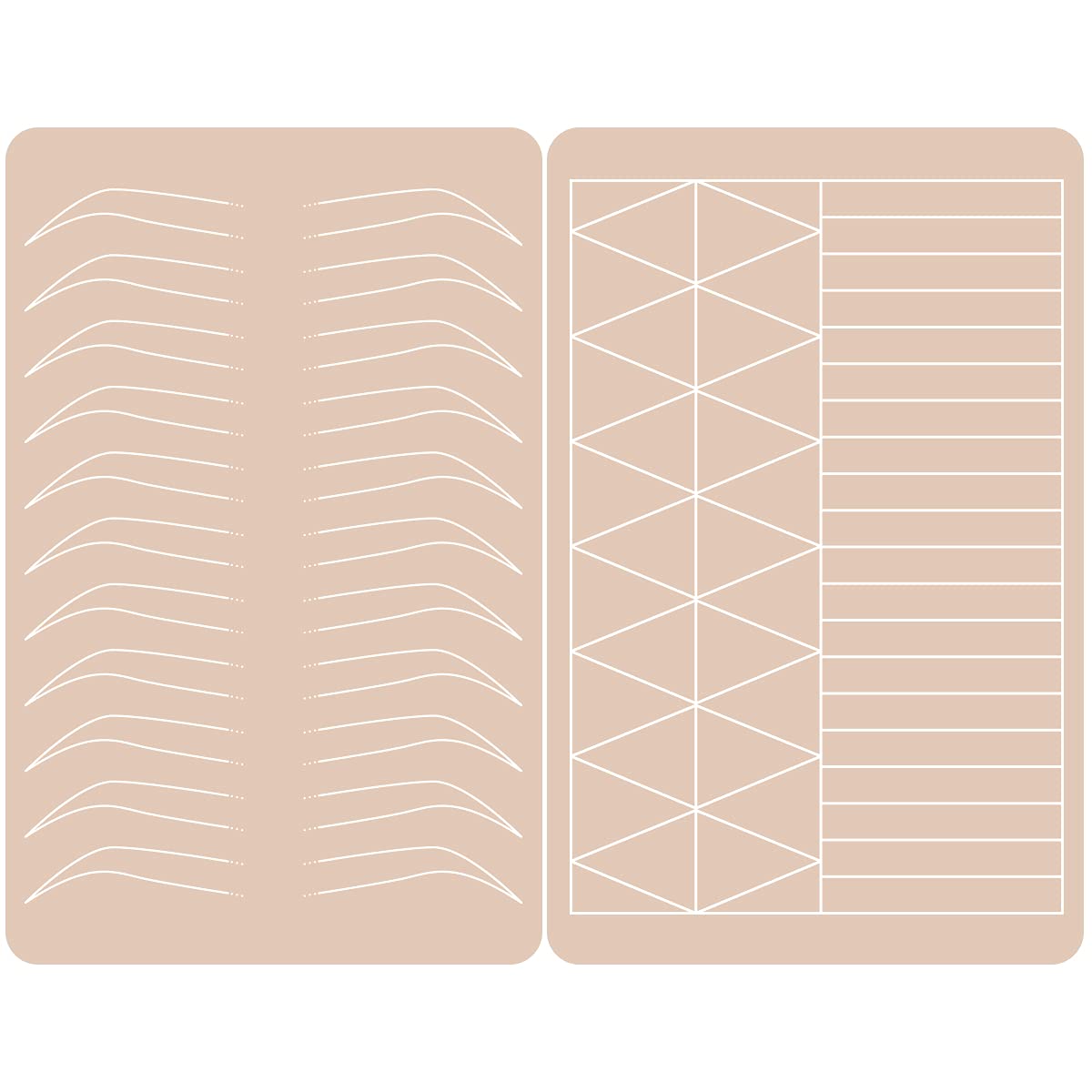 3 pcs Thicken Two sides Microblading Practice Silicon Skin Perfect for Permanent Makeup and Microblading Nano brows ombre brow practice (Two sides-3pcs)