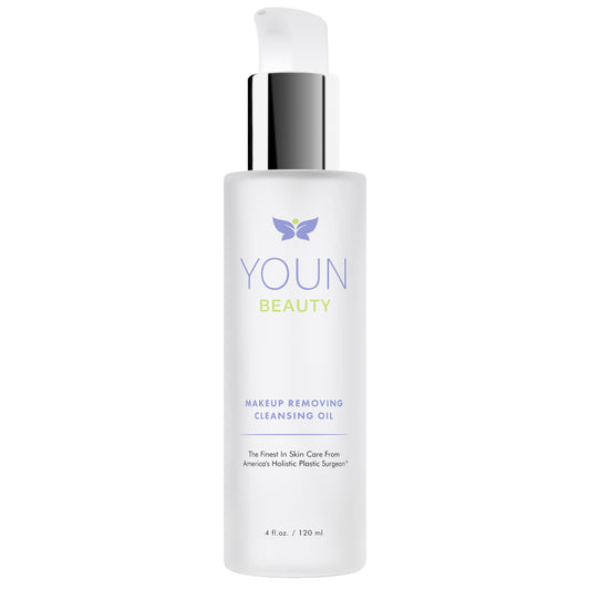 YOUN Beauty Makeup Remover Cleansing Oil by Holistic Plastic Surgeon Dr. Anthony Youn, 120ml – Hydrating Oil Cleanser for Face with Grape Seed Oil, Sunflower Oil, and Rose Hip Oil – For All Skin Types