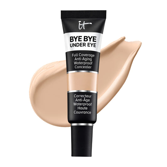 IT Cosmetics Bye Bye Under Eye Full Coverage Concealer - for Dark Circles, Fine Lines, Redness & Discoloration - Waterproof - Anti-Aging - Natural Finish – 20.0 Medium (N), 0.4 fl oz