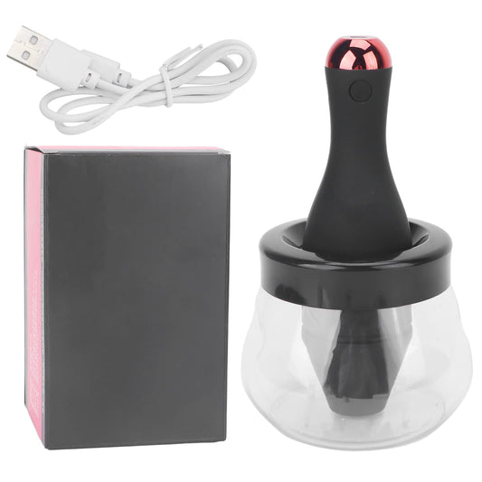 Makeup Brush Cleaner, Rechargeable Brush Cleaner Spinner, Large Capacity Battery Electric Brush Cleaner Machine, Quick Dry Automatic Brush Cleaner Spinner
