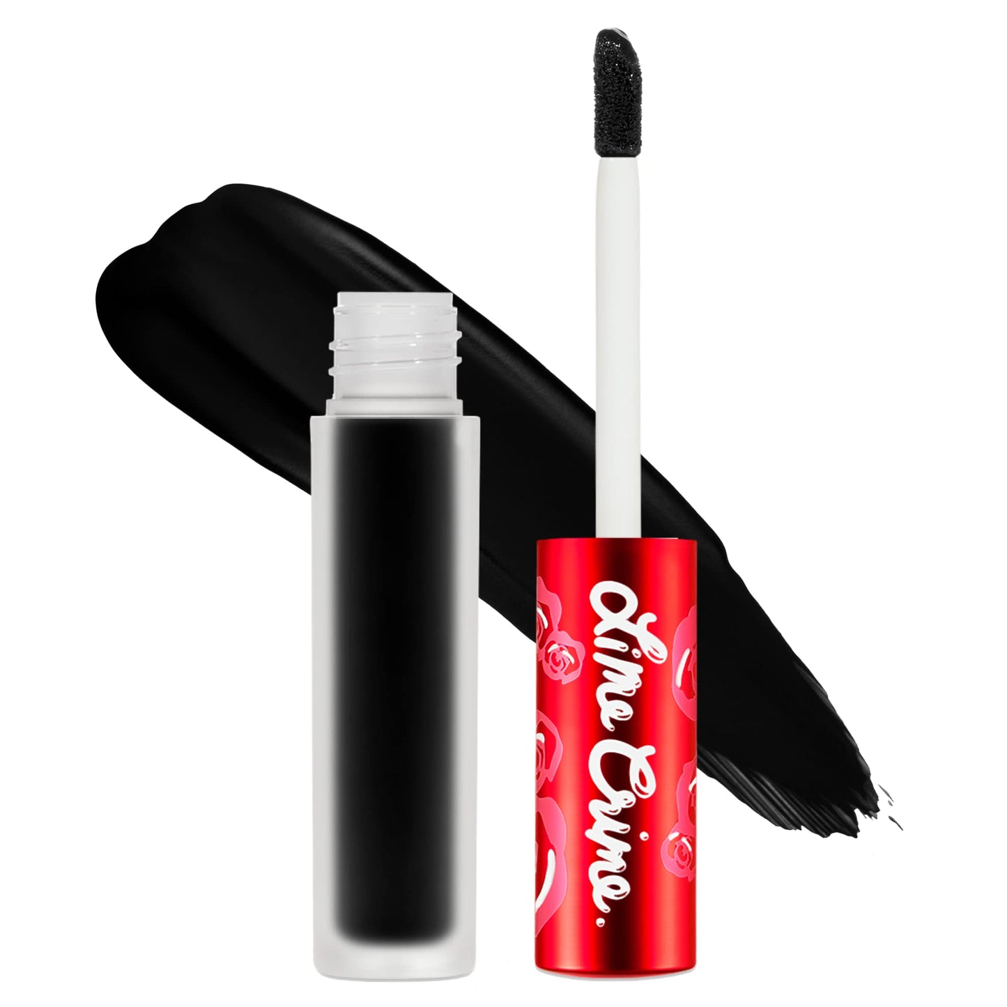 Lime Crime Velvetines Liquid Matte Black Lipstick, Black Velvet - Bold, Long Lasting Shades & Lip Lining - Stellar Color & High Comfort for All-Day Wear - Talc-Free & Paraben-Free