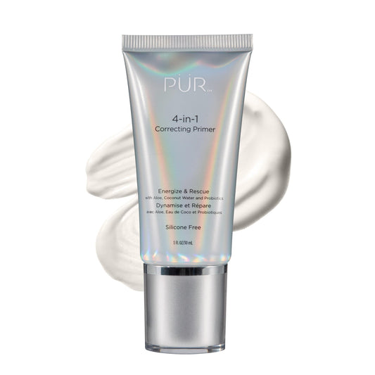 PÜR MINERALS 4-in-1 Correcting Primer, Pore Reducer, Makeup Primer, Redness Reducer, Cruelty-Free, Lightweight Formula, Vegan Friendly - Energize & Rescue