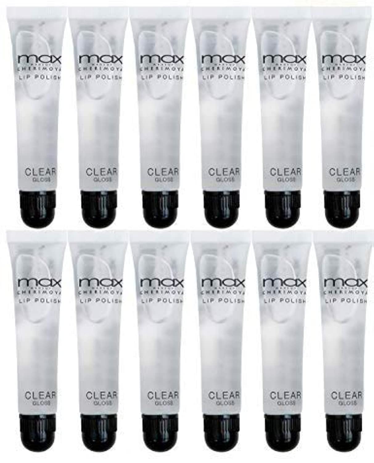 max MAKEUP CHERIMOYA Clear Lip Polish bulk (12 Pieces)