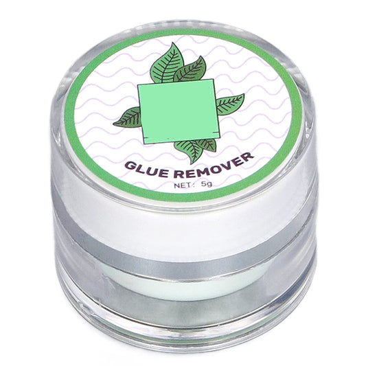 Eyelash Glue Remover Gel Portable Creamy Texture Fast Acting 5g Salon Gentle Eyelash Extension Remover for Sensitive Skin (Light Green)