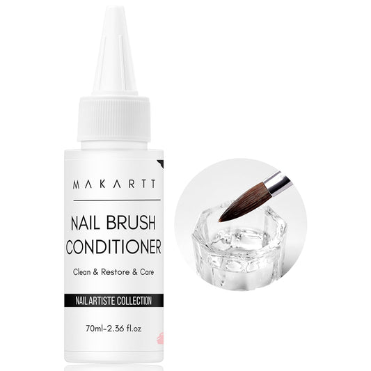 Makartt Nail Art Brushes Conditioner Cleaner, Cleaner & Restorer & Care Brush Bristles, Acrylic Brush Cleaner Gel Used for Solid Gel Polish/Nail Art Liner/Builder Gel Manicure Brush - 70ml/2.36 fl. oz
