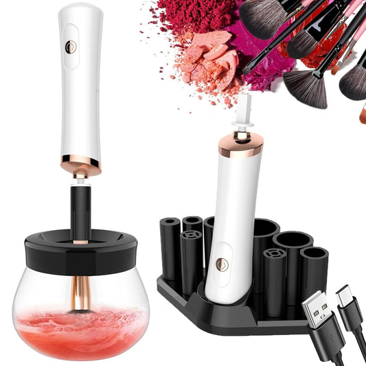 Makeup Brush Cleaner Dryer, 10 Seconds Cleaning Brush Dry Machine with USB Charging, Super-Fast Automatic Cosmetic Brush Spinner Cleaning Tool for Makeup Residue